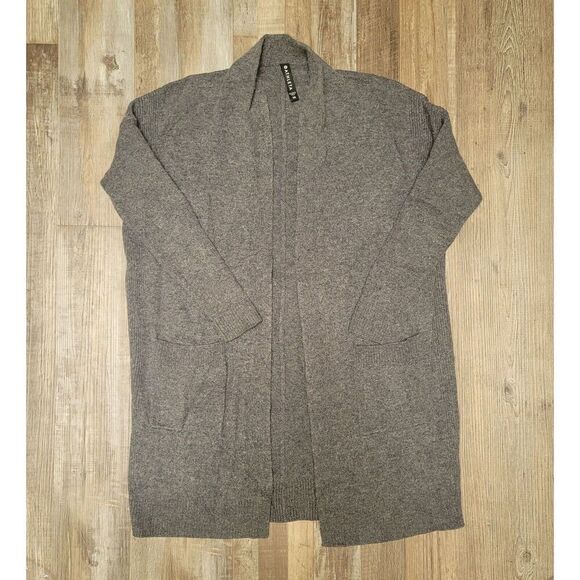 Athleta Sweaters - ATHLETA SZ XS Long Cardigan Open Wool Cashmere Wrap Grey Heather Cozy Winter